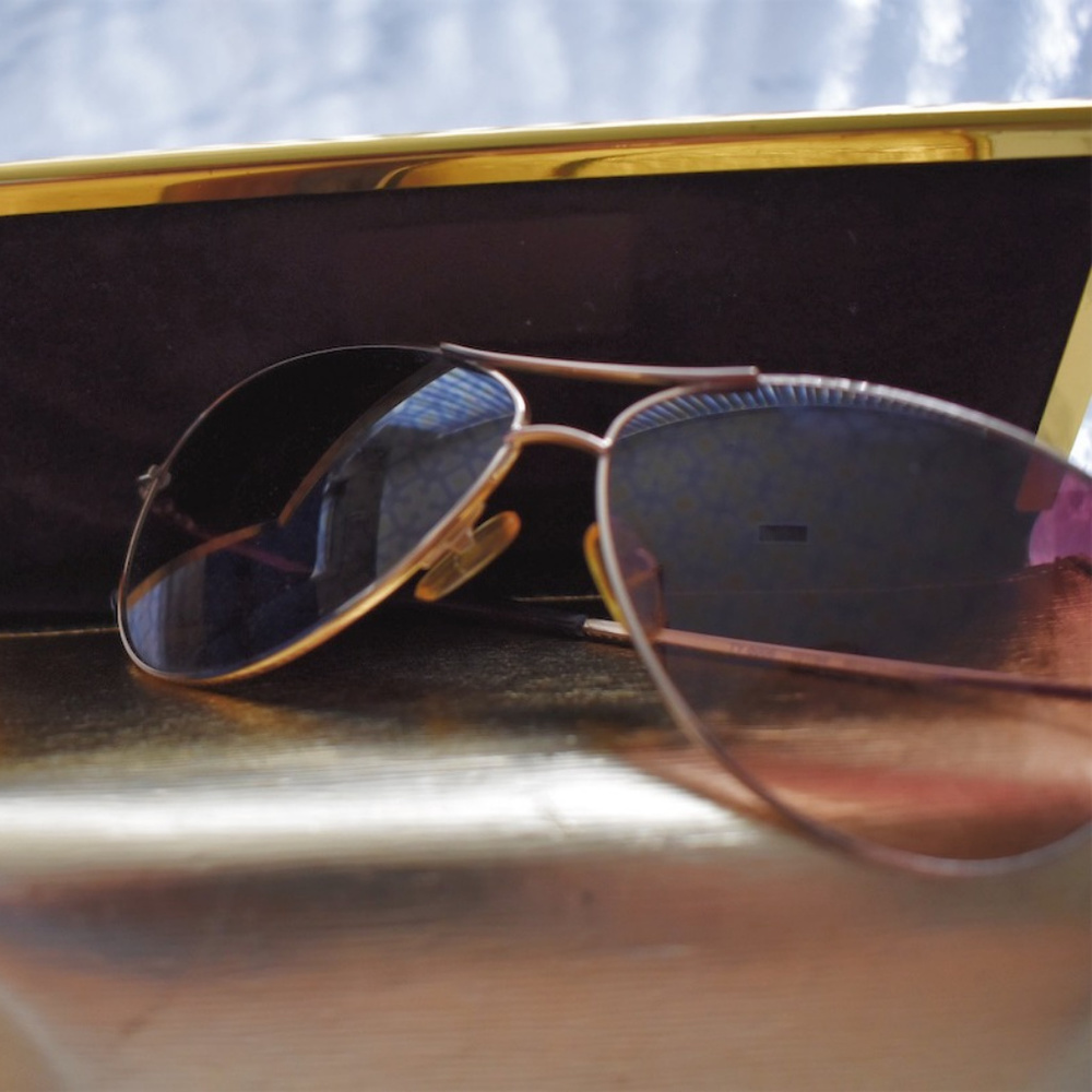Tory Burch Gold Aviator Sunglasses